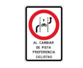 Preferencia ciclistas al cambiar de pista