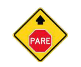 Proximidad de señal "Pare"