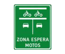 Zona de espera adelantada motos