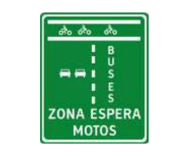 Zona de espera adelantada motos